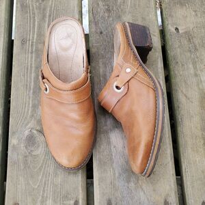 Red Wing Shoes Vintage Celina 90s‎ y2k VSCO Camel Tan Leather Woman's Mules 7.5